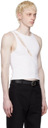 K.NGSLEY White R3 Tank Top