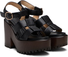 Gabriela Hearst Black Hera Platform Sandals
