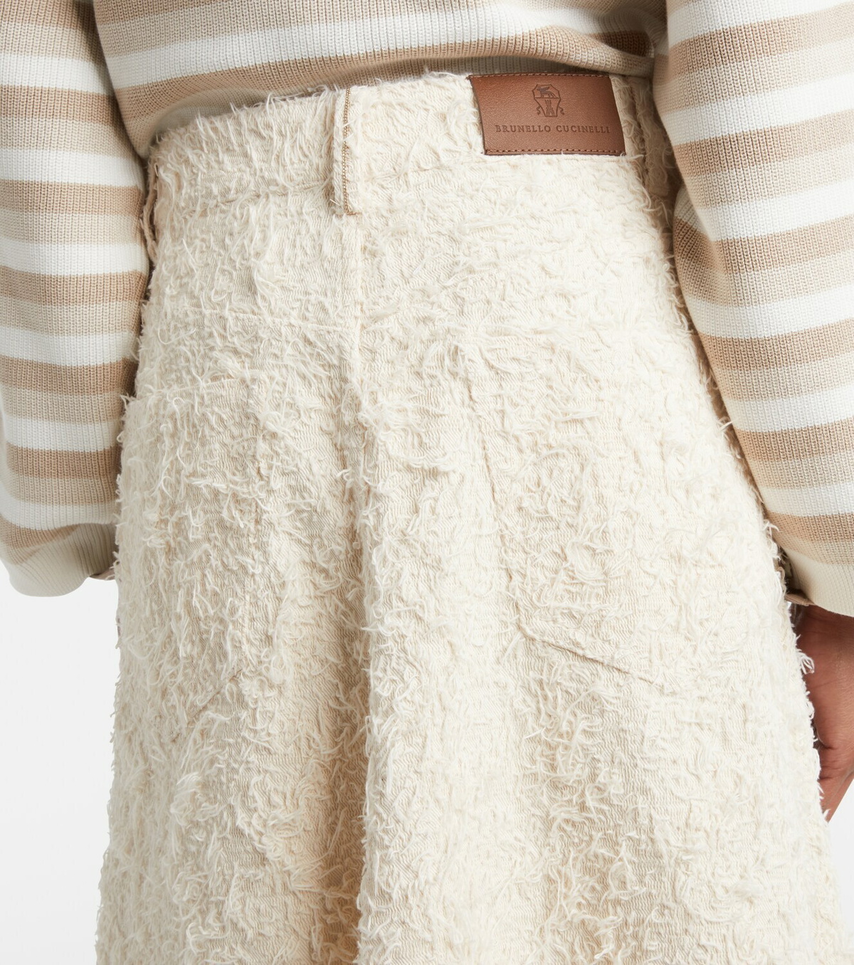 Brunello Cucinelli Denim midi skirt