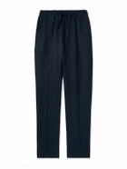 Kingsman - Straight-Leg Linen Drawstring Trousers - Blue