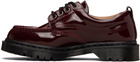 Dr. Martens Burgundy Lowell Lacquered Leather Moc Toe Derbys