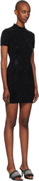 Alexander Wang Black Crystal Hotfix Minidress