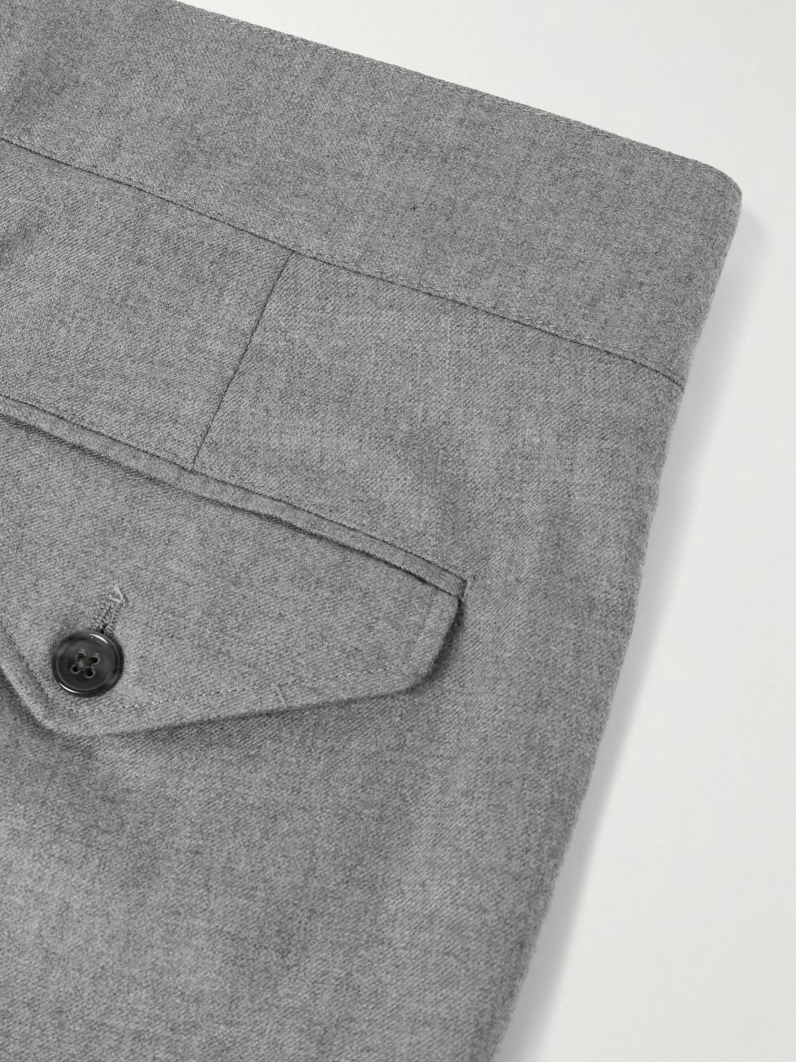 Ralph Lauren Purple label - Gregory tAPERED Pleated Worsted Wool-Flannel Trousers - Gray