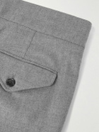 Ralph Lauren Purple label - Gregory tAPERED Pleated Worsted Wool-Flannel Trousers - Gray