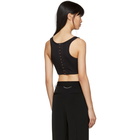 T by Alexander Wang Black Stretch Rib Bra Top