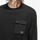 Maharishi Men's Long Sleeve Organic Utility Pocket T-Shirt in Black