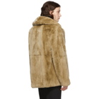 Yves Salomon Tan Rex Rabbit Fur Jacket