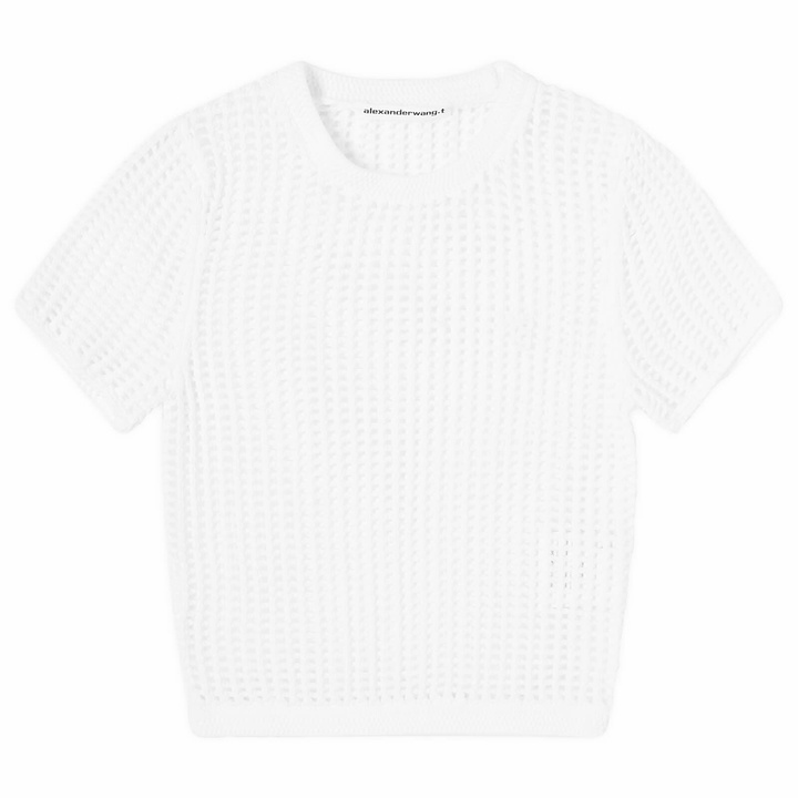 Photo: Alexander Wang Women's Logo Crop T-Shirt in White