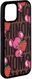 Moschino Brown Graphic iPhone 12/12 Pro Case