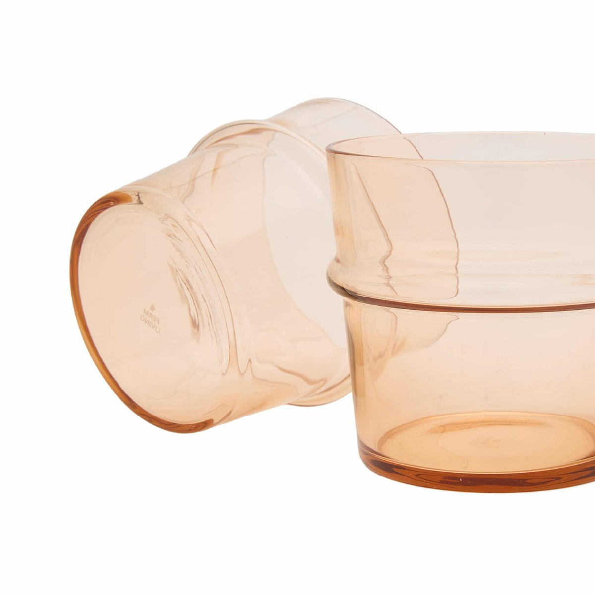 ferm LIVING Boya Low Glasses - Set of 2 in Blush 