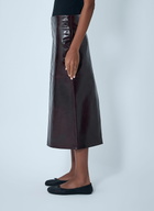 Sportmax Leather Midi Skirt