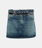 Y/Project Y Belt denim miniskirt