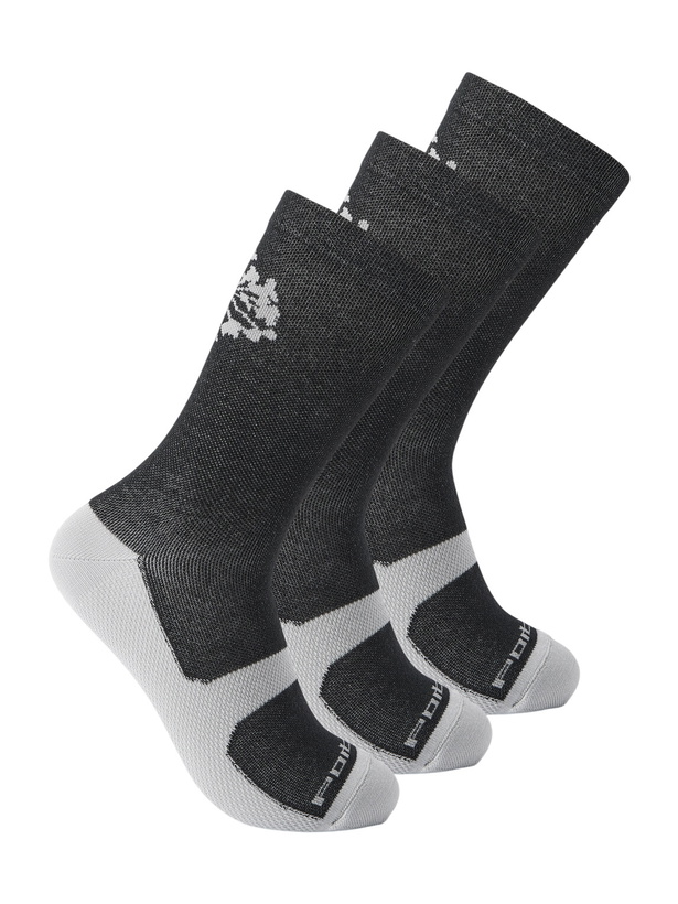 Photo: Portal - Pattern Active Three-Pack Jacquard-Knit Socks - Black