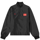 424 Men's Quarter Zip Logo Track Jacket in Black