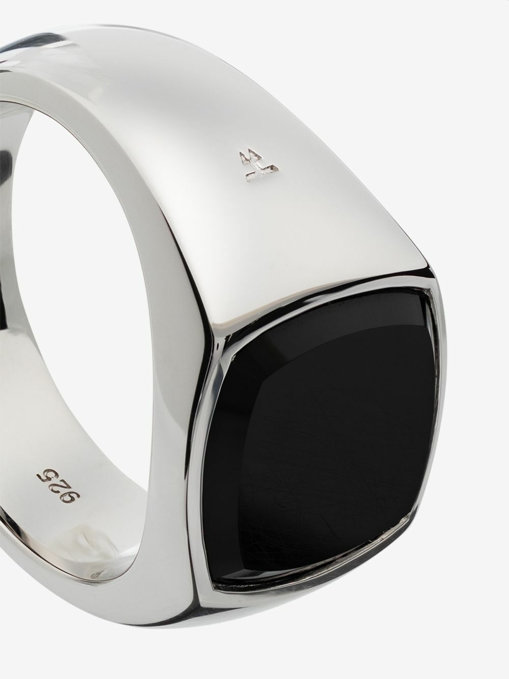TOM WOOD Shelby Cushion Ring Polished Black Onyx Silver 925 TOM WOOD Shelby Cushion Ring Polished Black Onyx Silver 925