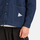 and wander Men's Cordura Cotton Ripstop Shirt Jacket in Blue