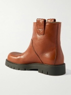 Bottega Veneta - Haddock Intrecciato-Detailed Leather Boots - Neutrals