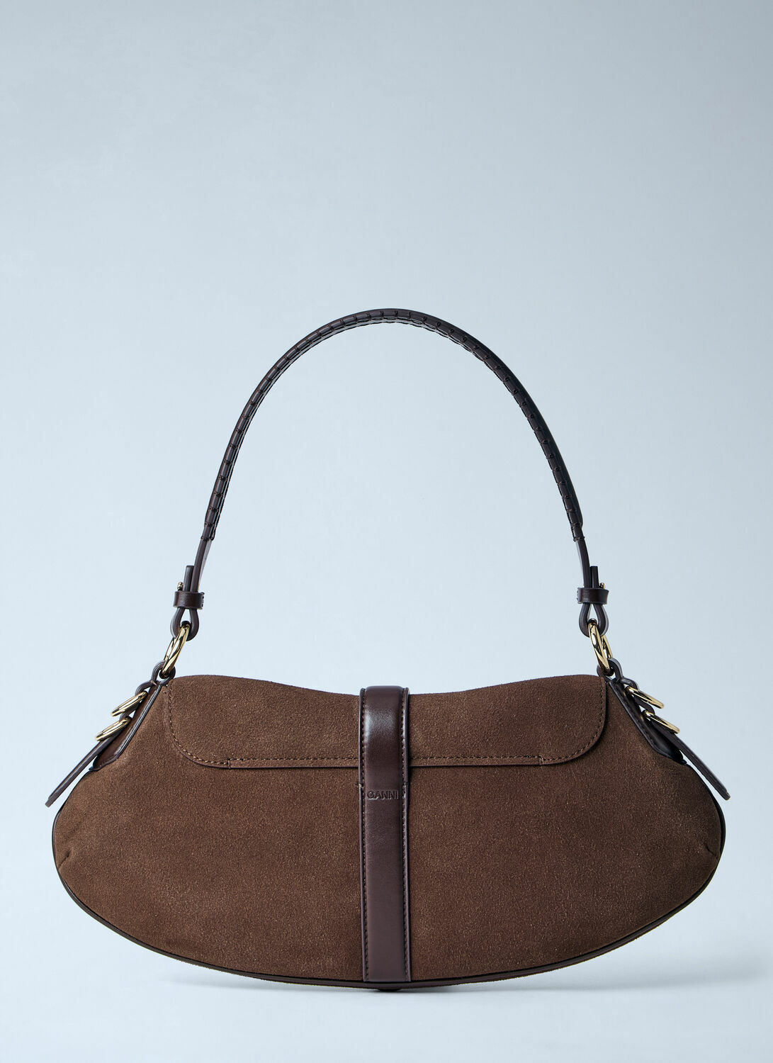 GANNI B-Kat Suede Shoulder Bag