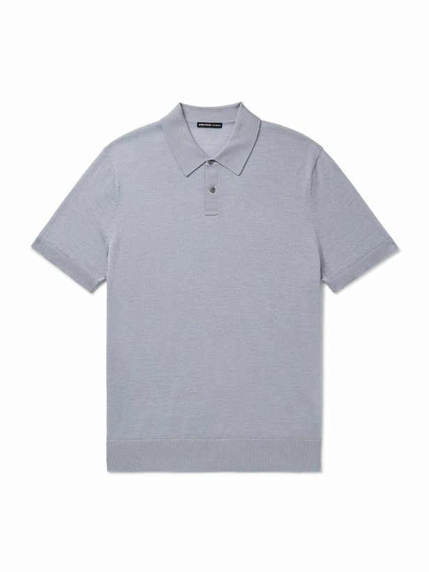 Photo: James Perse - Cashmere Polo Shirt - Blue