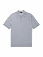 James Perse - Cashmere Polo Shirt - Blue