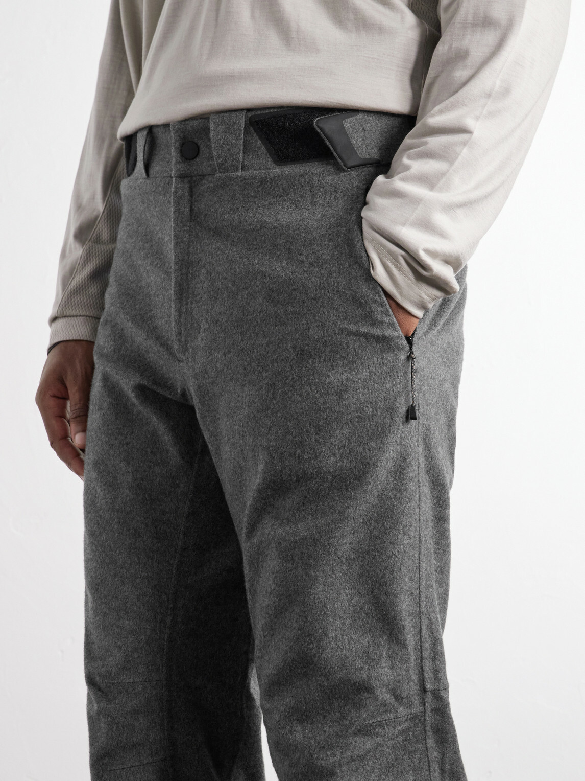 SEASE - Indren Layered Cashmere Padded Ski Pants - Gray