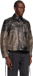 EYTYS Black & Brown Dixon Leather Jacket