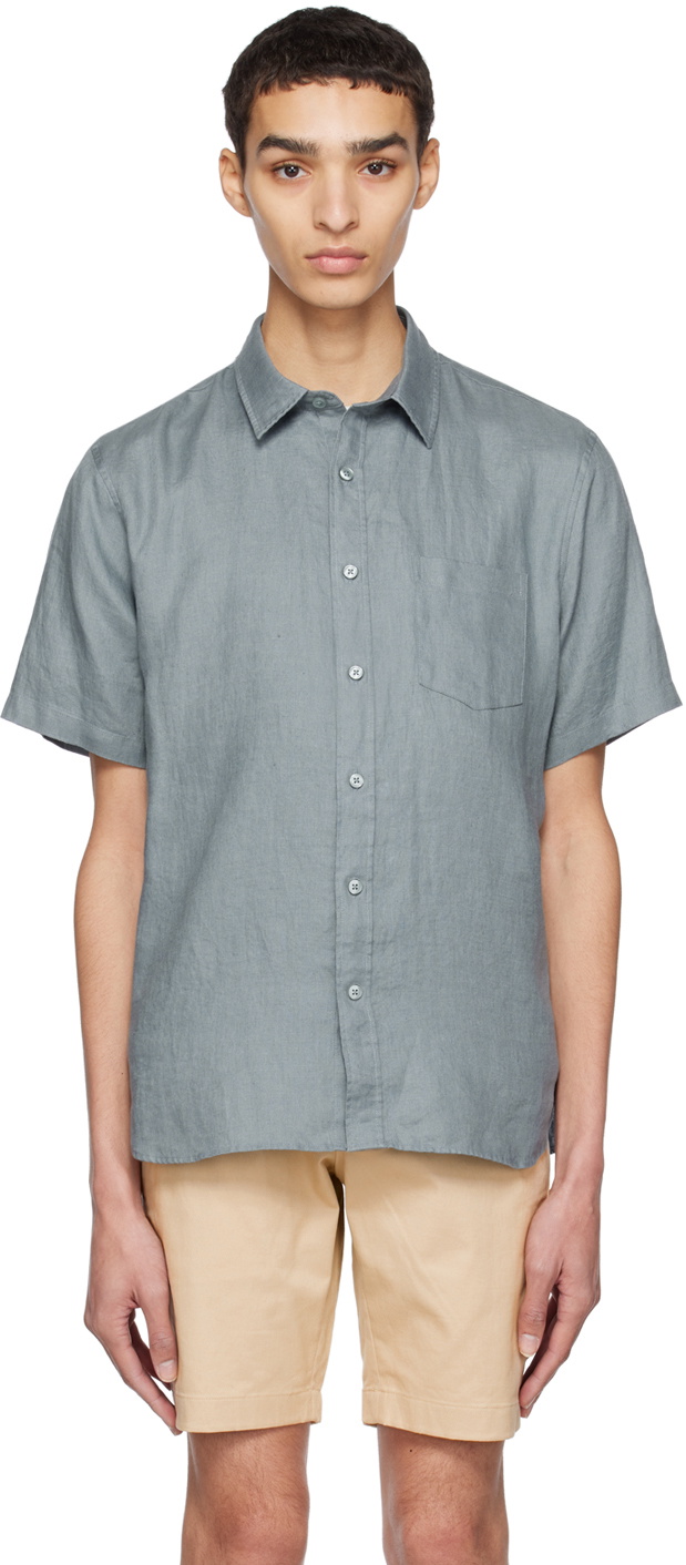 Vince Blue Patch Pocket Shirt Vince