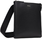 BOSS Black Structured Leather Pouch