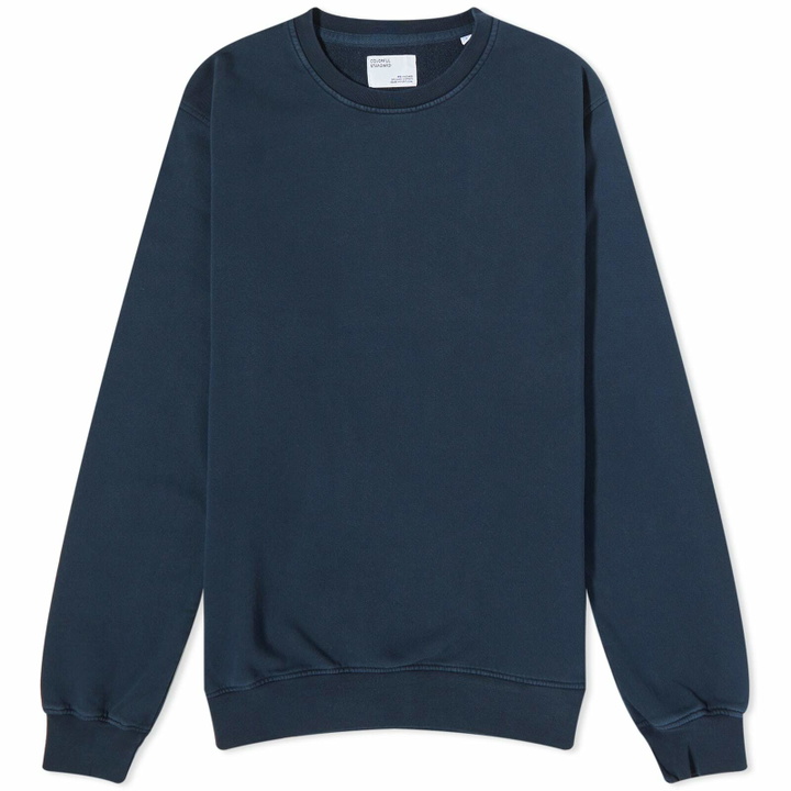 Photo: Colorful Standard Men's Classic Organic Crew Sweat in Navy Blue