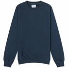 Colorful Standard Men's Classic Organic Crew Sweat in Navy Blue
