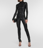 Rick Owens Leather and cotton jumpsuit