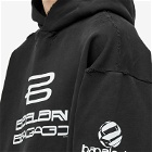 Balenciaga Men's AI Logo Popover Hoody in Washed Black/White