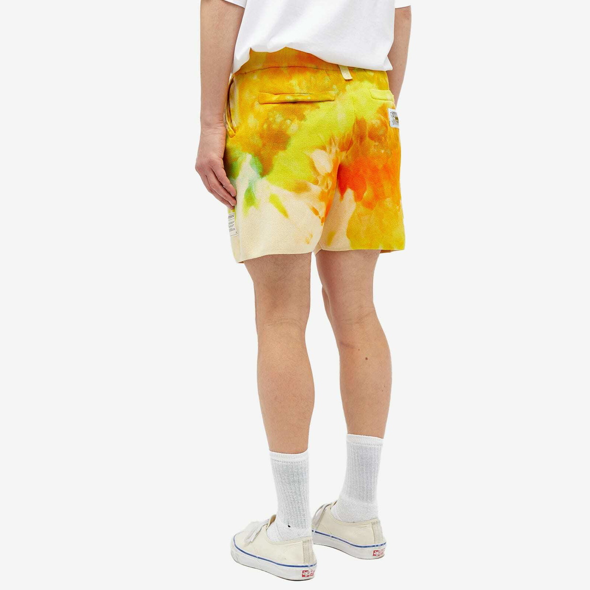 Advisory Board Crystals Men's Tie-Dye Shorts in Yellow
