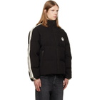 Palm Angels Black Tree Logo Cord Track Down Jacket