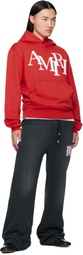 AMIRI Red 'AMIRI Staggered' Hoodie