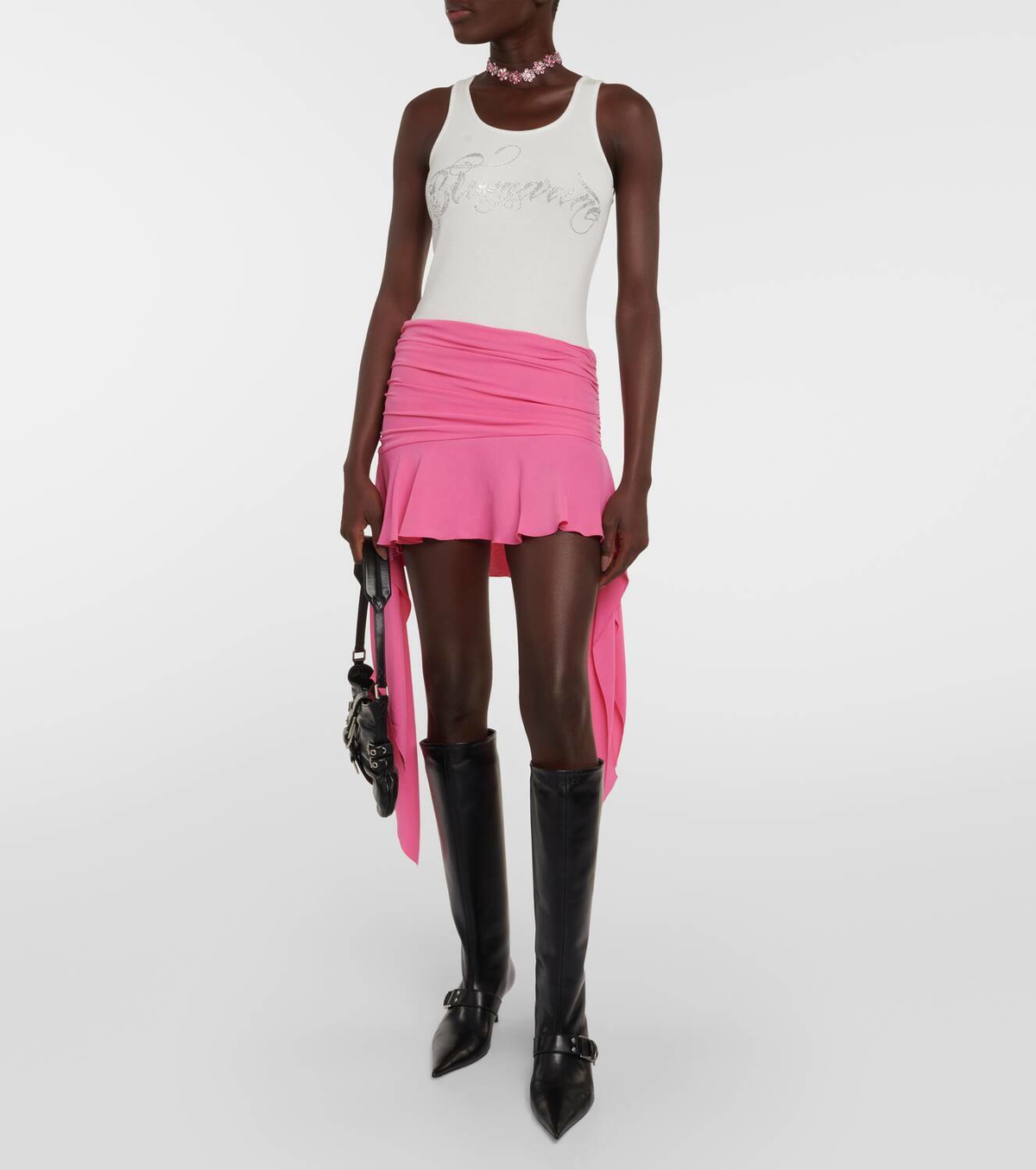 Blumarine Jeanne leather knee-high boots
