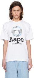 AAPE by A Bathing Ape White Moonface Camo T-Shirt