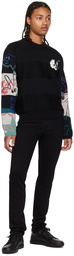 PS by Paul Smith Black Embroidered Sweater