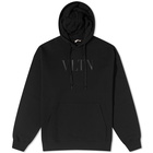 Valentino Men's VLTN Popover Hoodie in Black/Black