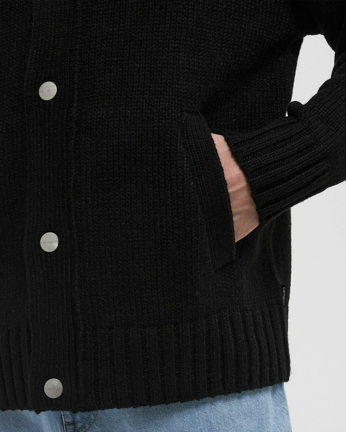 Carhartt WIP Santa Fe Cardigan Black Mens Zippers & Cardigan