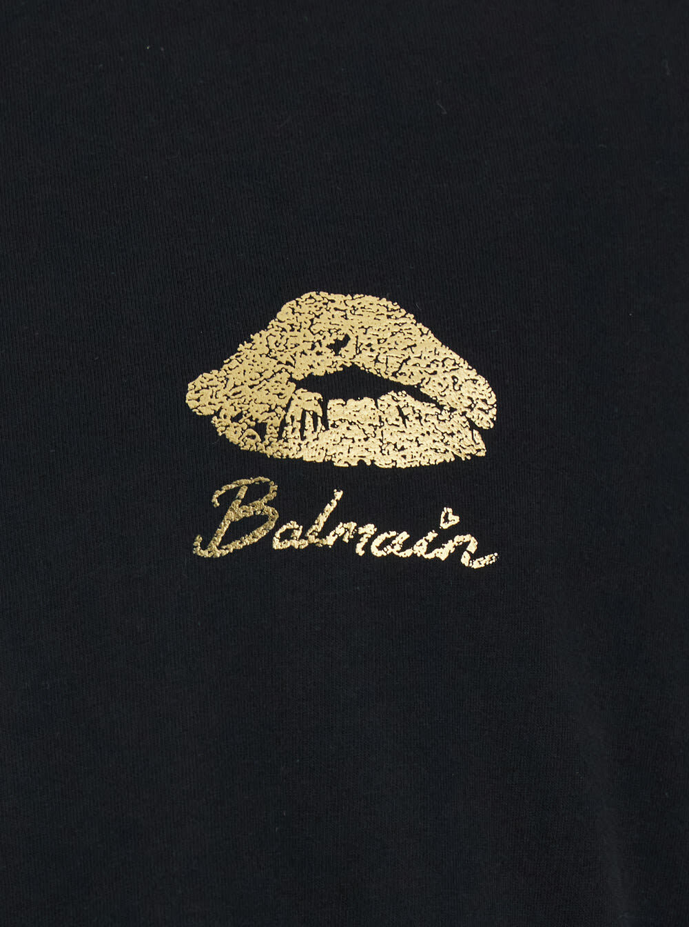 Tシャツ・カットソー BALMAIN GOLD KISS PRINT LOGO T-SHIRT-CLASSIC FIT Balmain Gold Kiss Print Logo T.shirt Classic Fit Balmain