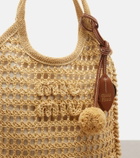 Miu Miu Ivy crochet raffia shoulder bag