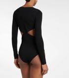 Valentino Embellished cut-out bodysuit