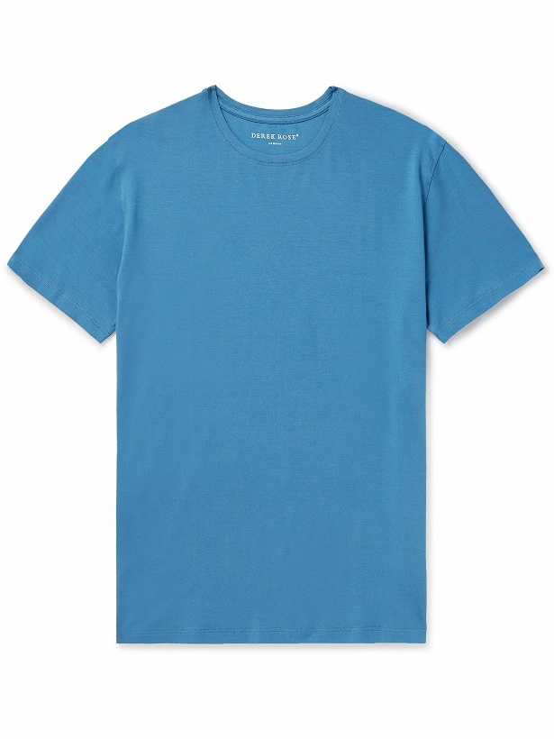 Photo: Derek Rose - Basel 15 Stretch-Modal Jersey T-Shirt - Blue