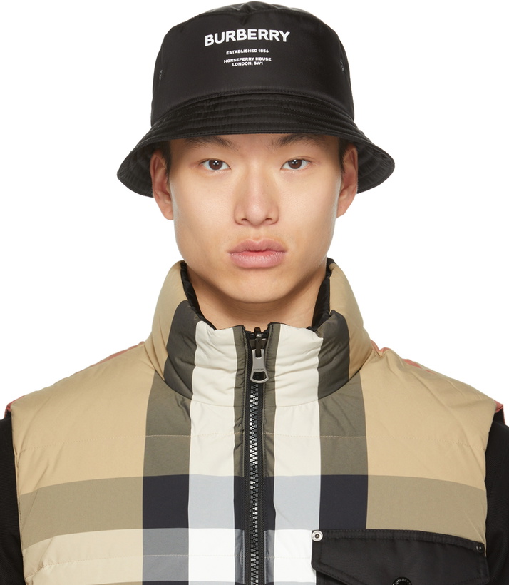 Photo: Burberry Black Padded Satin Bucket Hat