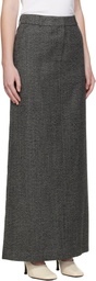 R2W Gray Arina Wool Maxi Skirt