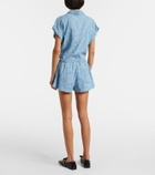 Versace Barocco denim chambray shorts