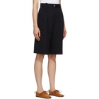 Loewe Navy Virgin Wool Shorts