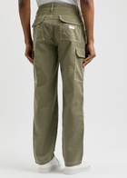 True Religion Contrast-stitch Twill Cargo Trousers Khaki