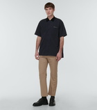 Sacai - Striped twill bowling shirt